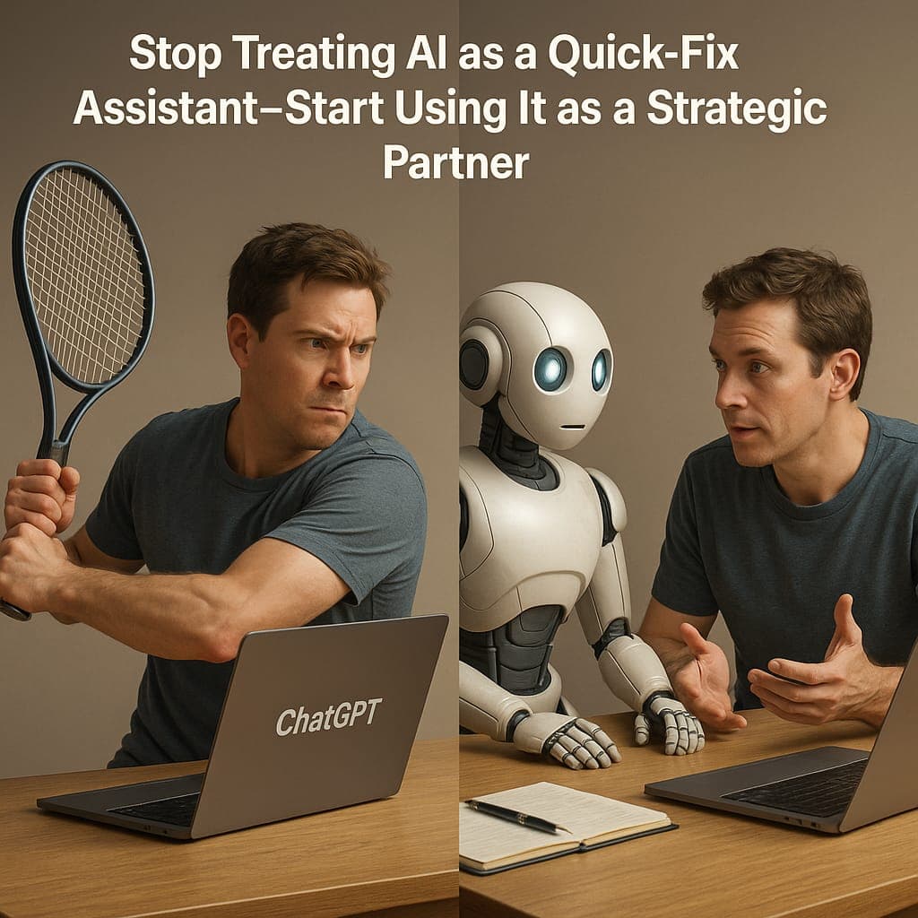 Stop Treating AI as a Quick-Fix Assistant—Start Using It as a Strategic Partner